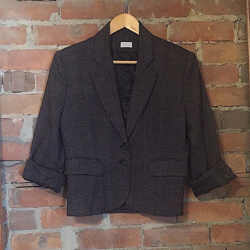 Suzy Shier Black and Grey Blazer